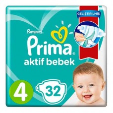 Prima Aktif Bebek 4 Beden Bebek Bezi